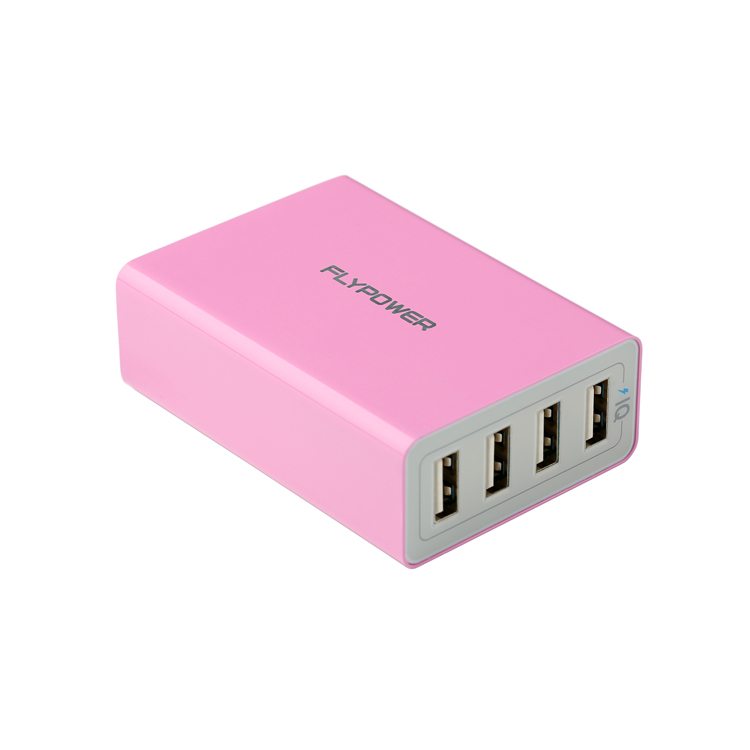 5V5A Multi-port USB charger pink