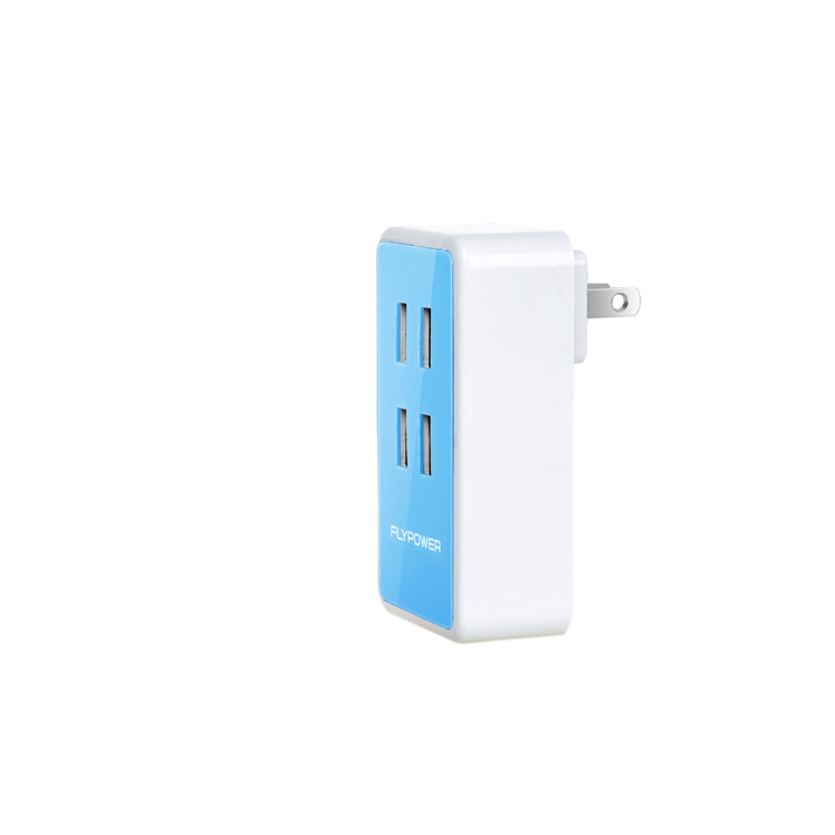 5V4A Multi-port USB charger blue