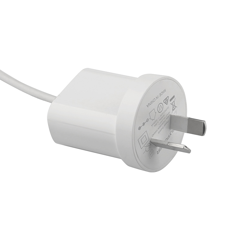 5.5V0.8A SAA power adapter(with line) white