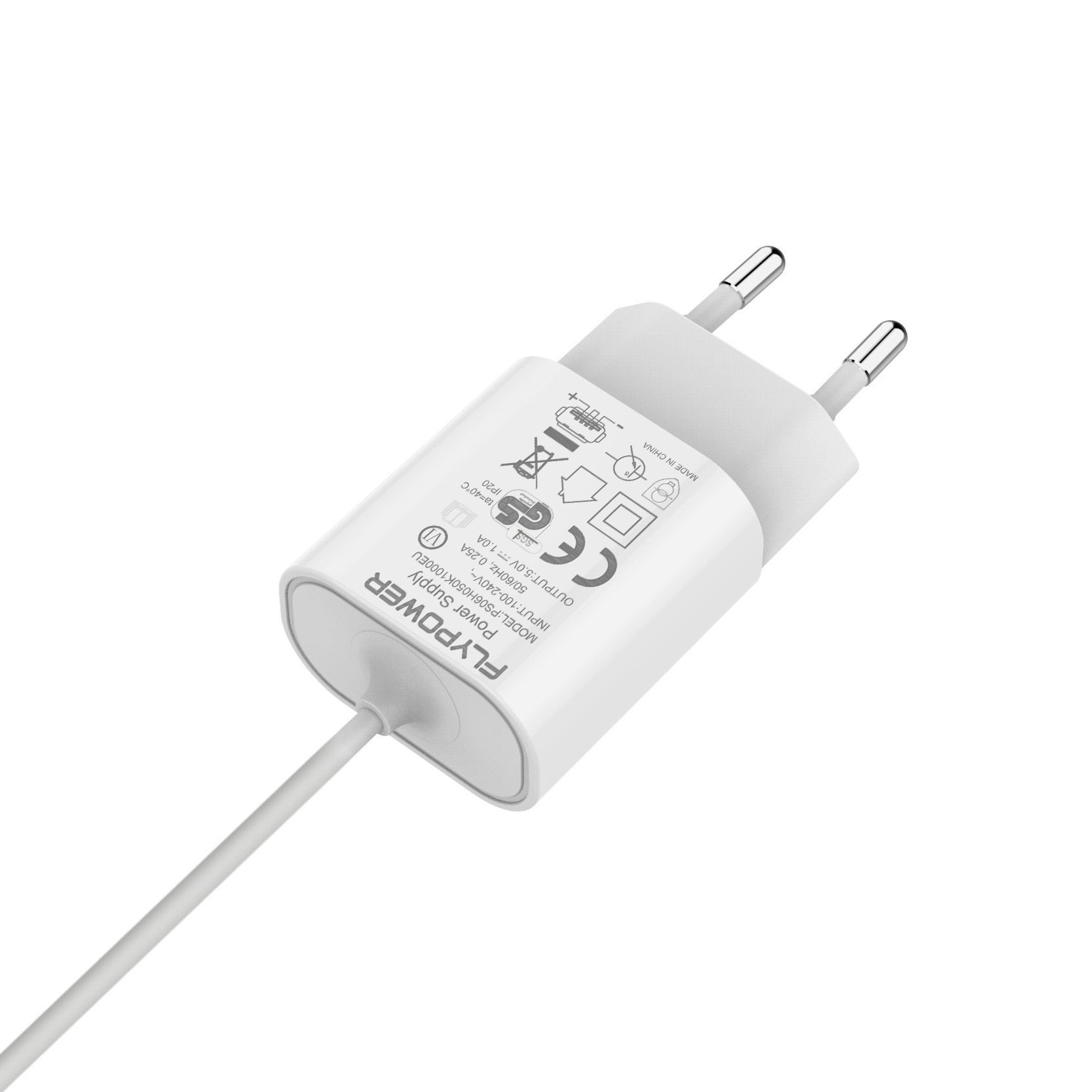 3V0.5A CE power adapter(with line) white