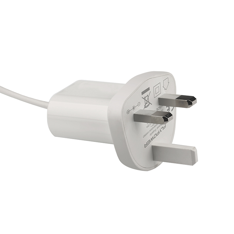5.0V1A CE,BS power adapter(with line) white