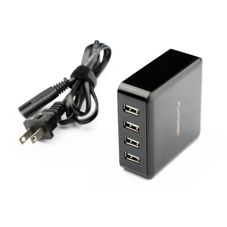 5V6A  Multi-port USB charger  black